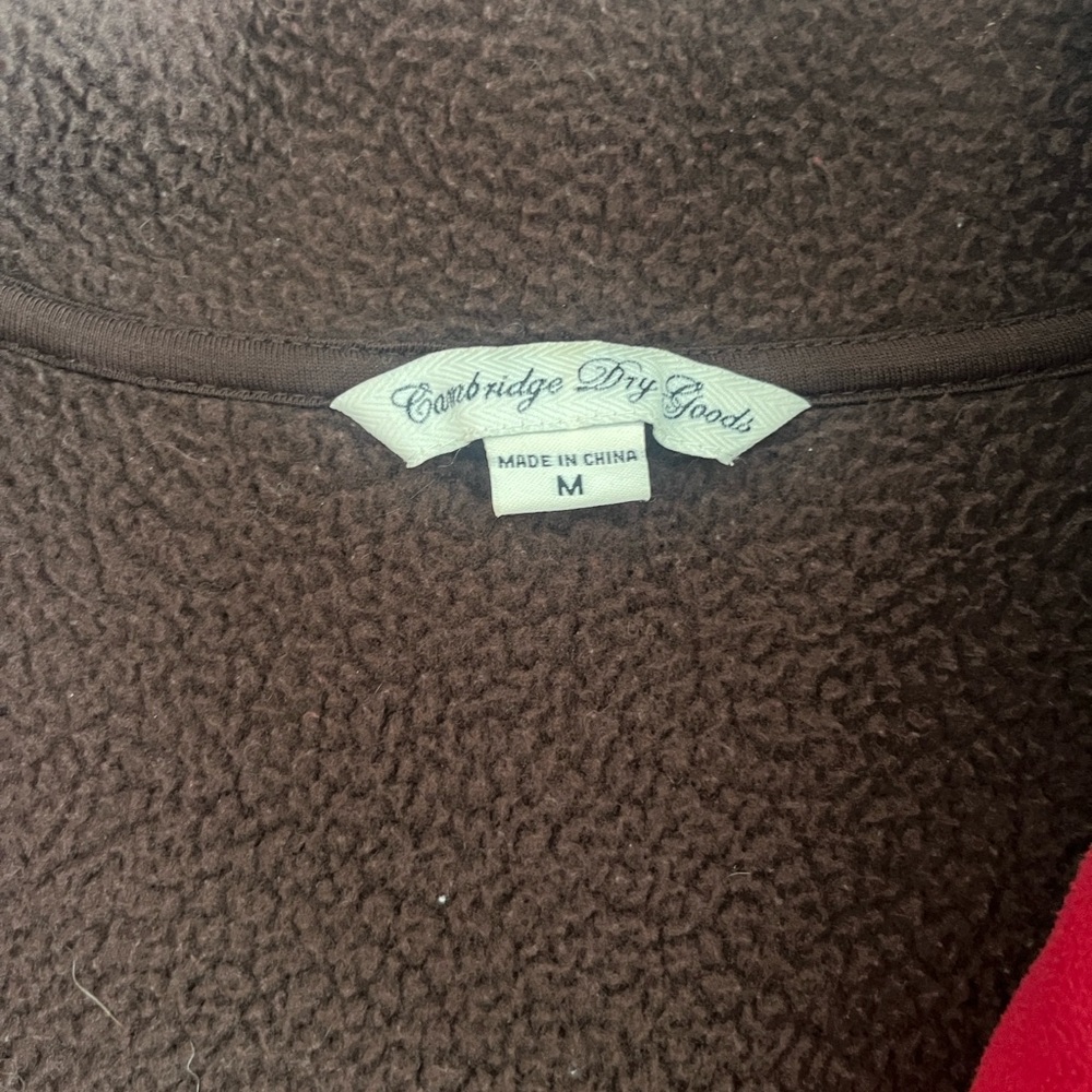 Red Button-Front Wool Jacket - Picture 5 of 5